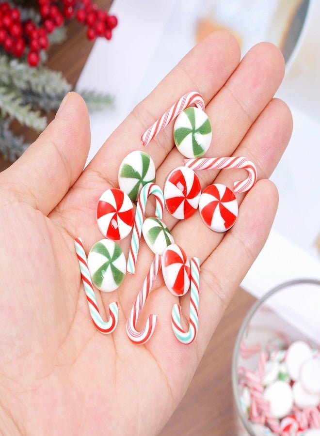 phnydreg 100Pcs Christmas Mini Candy Decorations Faux Candy Decorations for Christmas DIY Craft Supplies Party Decorations - Image 3